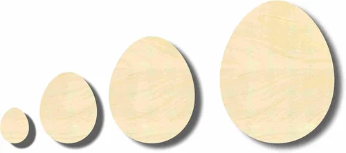 Miniatura 4 de Huevos de Pascua artesanales de madera sin terminar de hasta 46 pulgadas DIY 4 pulgadas/1/8 pulgadas