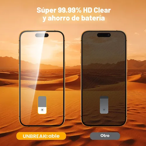 Miniatura 7 de UNBREAKcable Protector de pantalla de privacidad para iPhone 17 Pro Max, cobertura completa, vidrio templado inastillable