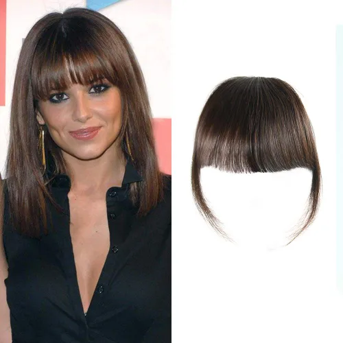 Miniatura 11 de Shinon – Flequillo con clip de cabello humano; extensión de cabello, fleco