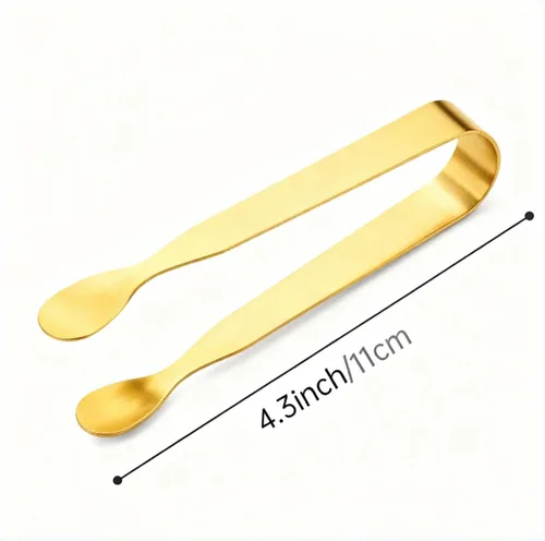 Miniatura 3 de Pinzas de hielo para cubos de azúcar, pinzas pequeñas de acero inoxidable para servir aperitivos, pinzas de cocina pequeñas para fiestas de té