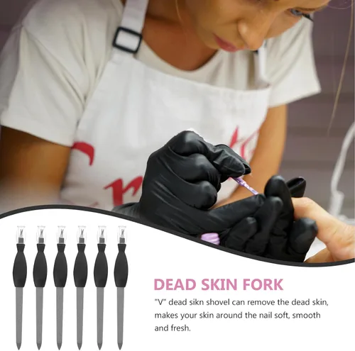 Miniatura 3 de Paquete de 12 limas de uñas, limas de uñas de metal para uñas naturales, acero inoxidable de 6.8 pulgadas, lima de uñas con punta afilada y mango