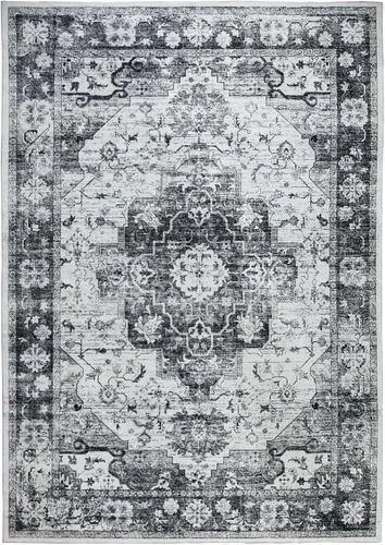 Miniatura 323 de Syalife 4x6 Alfombra Lavable para Área, Ultra Suave Antideslizante, Pila Baja, Alfombra Vintage Resistente a Manchas para Sala de Estar, Alfombra