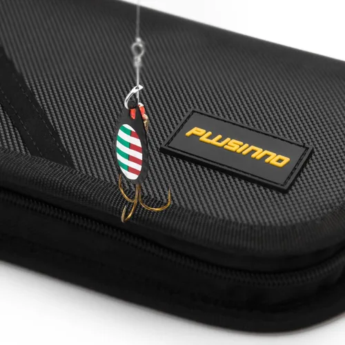 Miniatura 5 de PLUSINNO Señuelos de pesca para lubina, kit de 16 señuelos giratorios con bolsa de transporte portátil, cebos giratorios de metal duro para trucha