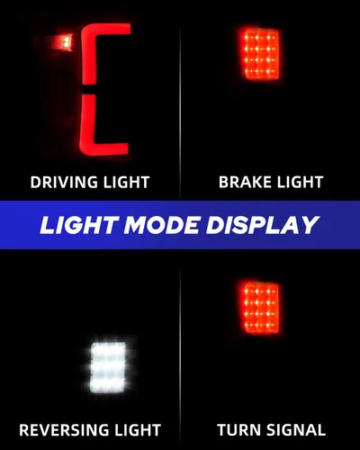 Miniatura 2 de AUTOONE - Para 2015-2020 Ford F150 Ensamblaje de Luz Trasera LED F-150 Luces Traseras Mejoradas Compatibles con 2015 2016 2017 2018 2019 2020 Ford