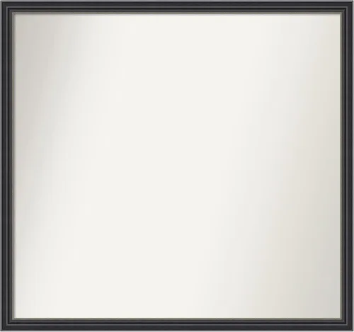 Miniatura 325 de Amanti Art Espejo de baño negro para sobre fregadero, 22 x 22 pulgadas, espejo de tocador cuadrado estrecho negro Avon, marco de madera casual