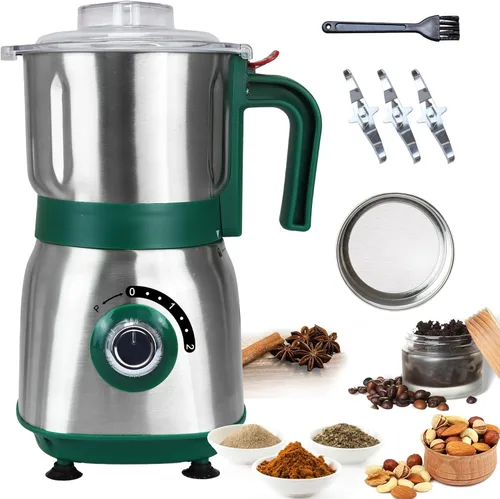 Molinillo de Especias Eléctrico, Molinillo de Hierbas y Nueces para Cocina, Molinillos de Espresso Desmontables con Cuchillas de Acero Inoxidable,