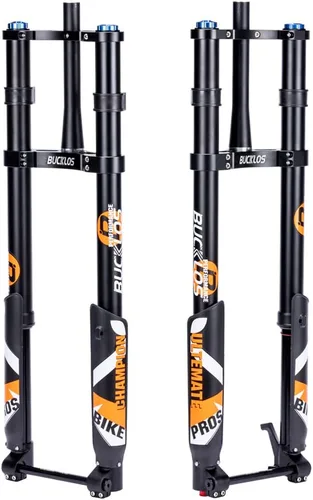 BUCKLOS Fat Tire 5.0 20/26 pulgadas Air Electric Mountain Bike Horquilla de suspensión invertida, eje pasante de 0.591 x 5.906 in, 140/7.087 in,