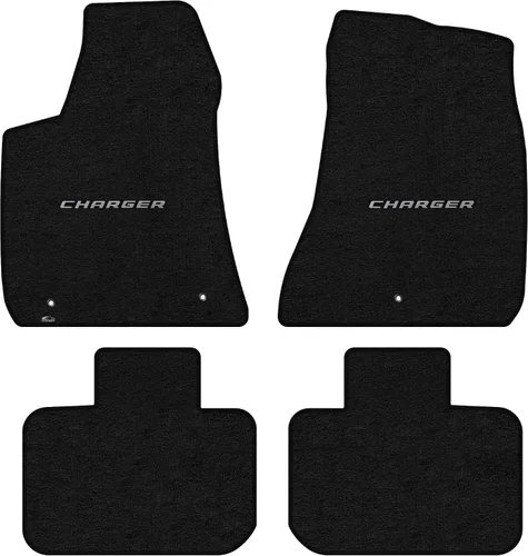 Miniatura 8 de Lloyd Mats Alfombrillas de piso de ajuste personalizado para Dodge Charger RWD 2011-2023 LogoMat Juego de 2 piezas Carbón