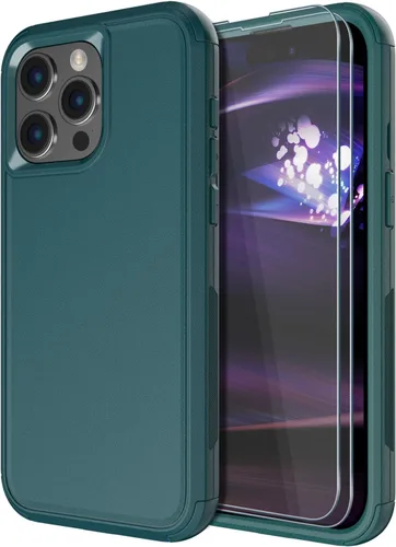 Miniatura 25 de Diverbox Funda para iPhone 15 Plus [a prueba de golpes] [a prueba de caídas] [protector de pantalla de vidrio templado], funda de protección