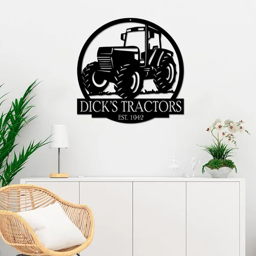 Miniatura 52 de Letrero de metal personalizado con nombre de camión, semirremolque, arte de pared para valla de garaje, patio, decoración al aire libre, letrero