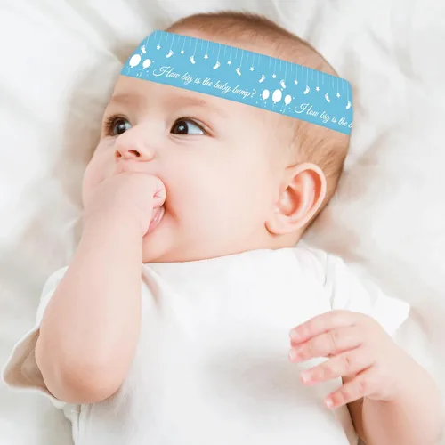 Miniatura 5 de Juegos de baby shower, cinta métrica para medir el vientre de 150 pies, cinta métrica para el vientre de mamá, cinta métrica de vientre para Azul