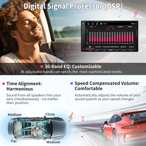 Miniatura 4 de ATOTO A6PF - Estéreo de coche Android de doble DIN, CarPlay inalámbrico, Android Auto inalámbrico, MirrorLink, navegación en pantalla táctil de 7