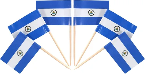 Miniatura 61 de QQSD Bandera de Albania palillo de dientes Albania Pequeña Bandera para cupcakes, 100