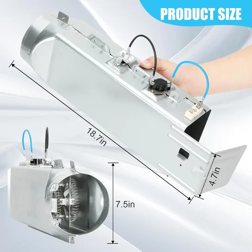 Miniatura 7 de Elemento calefactor para secadora DC97-14486A con OEM DC96-00887A, Compatible con secadora Samsung dv40j3000ew/a2 dv45h7000ew/a2 dve50r5400v/a3