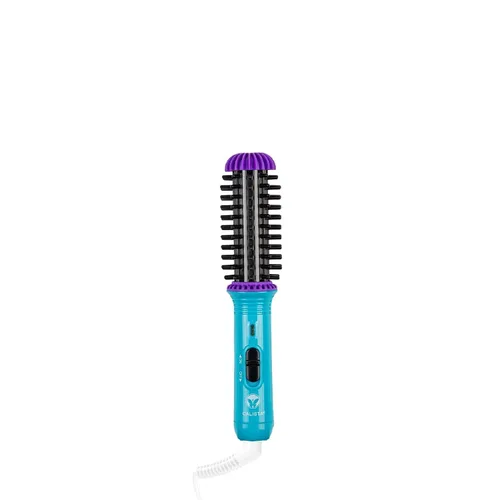 Calista GoGo Mini Cepillo Redondo Calentado | Riza, Toca, Desenfríza, Alisa y Estiliza el Cabello con Mini Herramienta de Estilo de 7” | Calienta