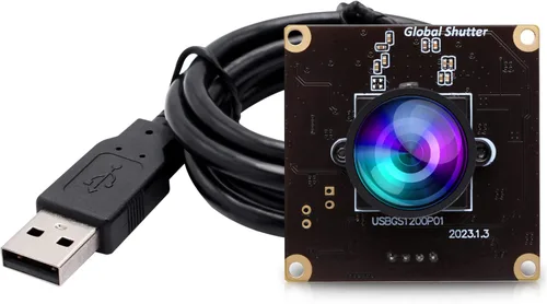 ELP Módulo de cámara USB de obturador global gran angular de alta velocidad para computadora 1080P Mini UVC USB2.0 Tablero de cámara web con lente
