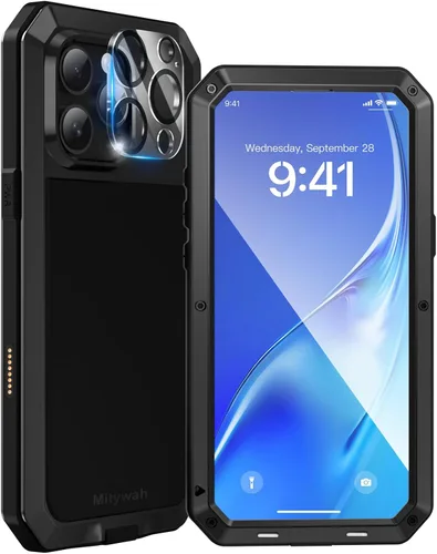Miniatura 80 de Mitywah Funda impermeable para iPhone 7/iPhone 8 / iPhone SE 2020, funda de metal resistente de grado militar, protección de cuerpo completo