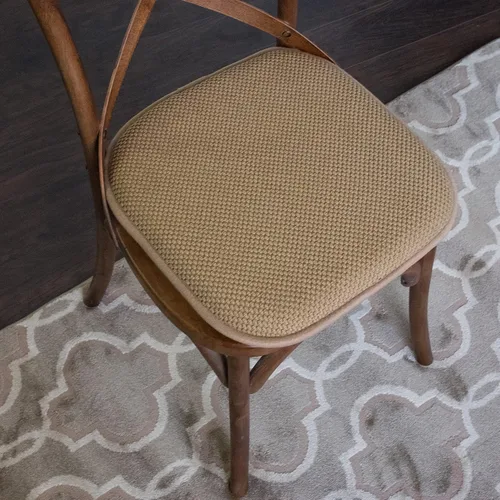 Miniatura 191 de Sweet Home Collection Cojines de espuma viscoelástica para silla, goma antideslizante y diseño de panal de abejas y esquinas redondeadas de 16 x 16