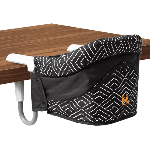 Miniatura 8 de MTWML Silla de bebé portátil para mesa, silla alta de enganche que se fija a la mesa, asiento de mostrador con ahorro de espacio para bebé, asiento