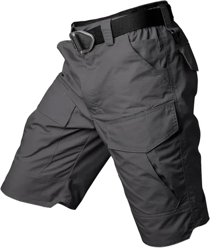 ReFire Gear Urban Tactical Military EDC - Pantalones cortos tipo cargo para hombre, de algodón, para exteriores, camuflaje, Caqui