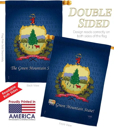 Miniatura 3 de Juego de banderas de Vermont House de Estados Unidos, Estados Unidos, territorios americanos, república, país, área particular, pancarta decorativa