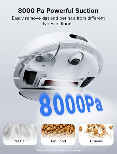 Miniatura 3 de roborock Q7 L5 Robot Aspiradora y Trapeador Combo, Succión de 8,000Pa, Actualizado desde Q5 Pro, Sistema Dual Antienredos, Navegación LiDAR, Zonas