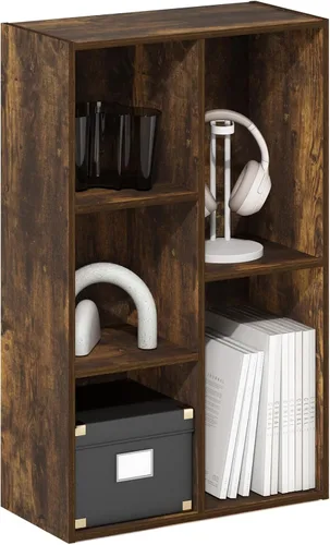 Miniatura 14 de Furinno Jaya Enhanced Home Estantería ajustable de 3 niveles, pino ámbar