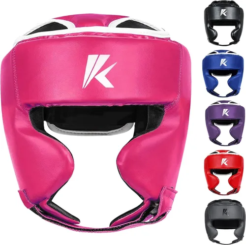 Miniatura 13 de Kruzak - Gorros de boxeo unisex - Entrenamiento de MMA, acolchado ajustable, Kara, Muay Thai, Kickboxing, Sparring, artes marciales, karate, Negro