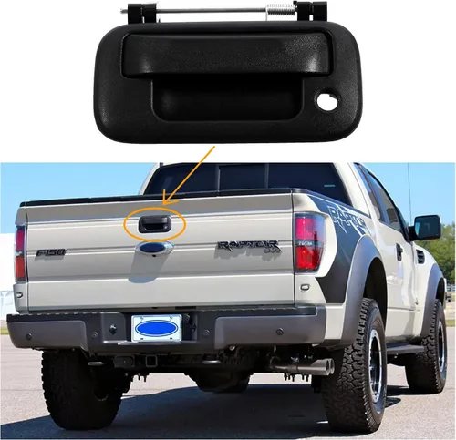 Miniatura 5 de Manija exterior de puerta trasera, compatible con Ford F150 F250 F350 F450 F550 Super Duty Explorer Lobo 2004-2016, Lincoln Mark LT, con orificio