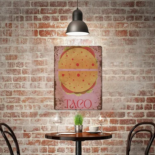 Miniatura 6 de Taco hecho en México, comida cultural de cocina mexicana, divertida decoración de pared para el hogar de México, regalo para amantes de los tacos