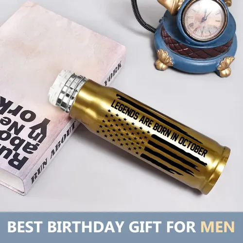 Miniatura 6 de Vprintes October Legends - Vaso de acero inoxidable de 17 onzas, divertidos regalos de cumpleaños para hombres, él, papá, marido, novio, hijo, tío
