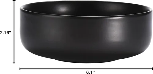 Miniatura 8 de Bruntmor Cuencos de cerámica para servir, juego de 4 cuencos grandes de 28 onzas, aptos para lavavajillas, horno y microondas, para desayuno