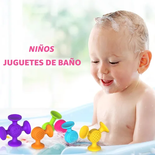 Miniatura 3 de Juguetes de baño con ventosa para niños pequeños: 12 juguetes sensoriales de succión para niños pequeños, juguetes de succión para niños, juguetes