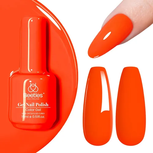 Miniatura 125 de Beetles - Esmalte de uñas de gel marrón de 0.5 onzas fluidas (15ml), esmalte de uñas de gel para remojar con lámpara LED UV, esmalte de uñas en gel