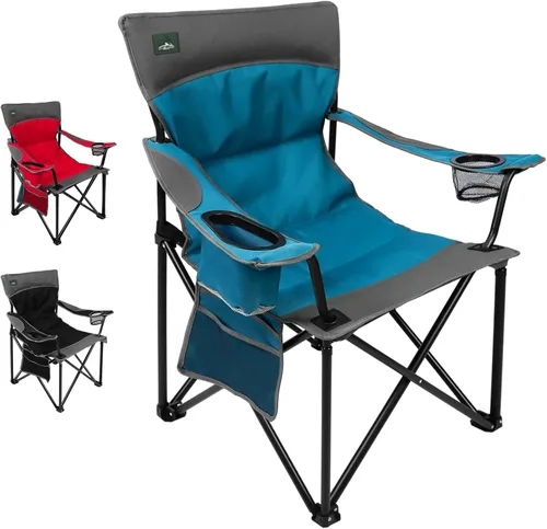 Miniatura 9 de Northroad Silla plegable de campamento resistente para exteriores, silla plegable de hasta 300 libras para senderismo, picnic, patio, playa, pesca