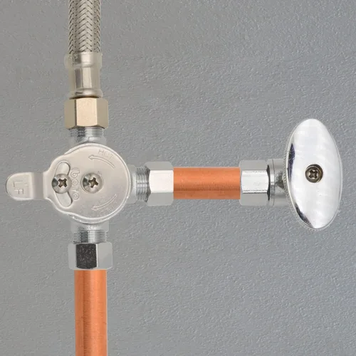 Miniatura 7 de HYDRO MASTER Válvula mezcladora de agua mecánica, Válvula de templado termostática, Construcción de latón sin plomo, Conexiones de compresión de 3/8