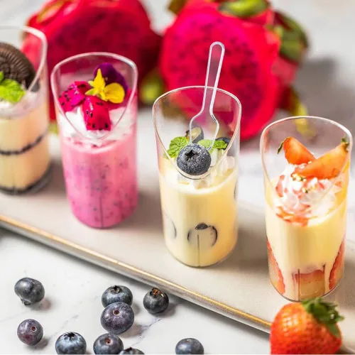 Miniatura 5 de 1000 cucharas de degustación transparentes, cucharas de plástico para muestreo de pudín para gelatina, yogur, helado, pastel, postre, especias
