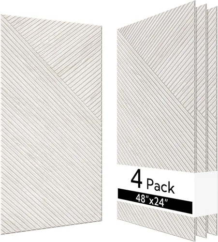 Miniatura 11 de Olanglab Paneles Acústicos de Pared Paquete de 10, 48 x 24 por cada panel acústico absorbente de sonido, paneles de sonido decorativos para estudio