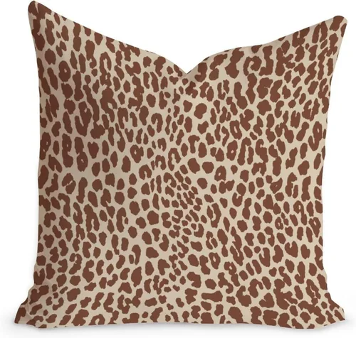 Miniatura 27 de Funda de cojín decorativa con estampado de guepardo verde peridoto para sofá, funda de almohada verde crema con estampado de leopardo con A-16