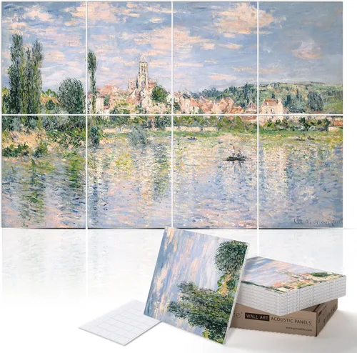 Miniatura 24 de PINWELIFE® Paneles acústicos para pared, paneles absorbentes a prueba de sonido, para el hogar y la oficina, amortiguadores decorativos absorbentes