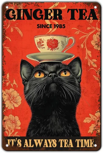 Miniatura 19 de Cartel de metal vintage con texto en inglés "Girl and She Lived Happily Ever After Dog" (Poodle Girl and She Lived Happily Ever After Dog), letrero