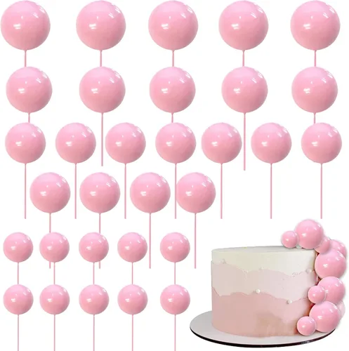 Miniatura 13 de Rsstarxi 30 piezas de mini globos y bolas de espuma para tartas – Insertos de pastel de bricolaje para bodas, aniversarios y decoraciones de fiesta