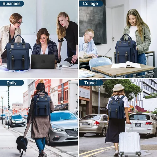 Miniatura 4 de LOVEVOOK - Mochila para laptop, para viaje de trabajo, bolso de enfermera, profesor, médico, viajero, para computadora de negocios, mochila