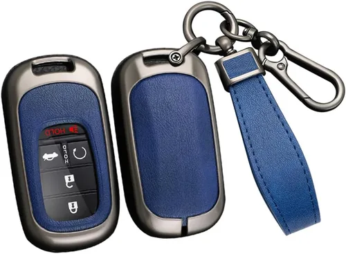 Miniatura 13 de ontto Funda de cuero para llavero con llavero de metal para llave de automóvil, compatible con Honda Accord Civic HR-V CR-V Pilot Sport SI EX EX-L