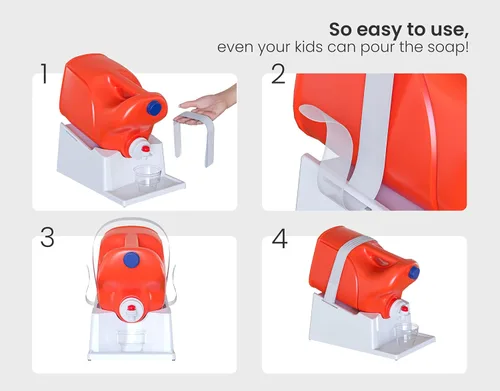 Miniatura 8 de TidyFriend - Paquete de 3 soportes para detergente líquido con bandeja de goteo y patas de agarre de goma, soporte para organización y Blanco