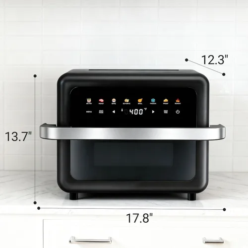 Miniatura 7 de Freidora de aire de 8 cuartos de galón de gran capacidad, horno freidora de aire digital 8 en 1 con circulación de aire rápida, control táctil