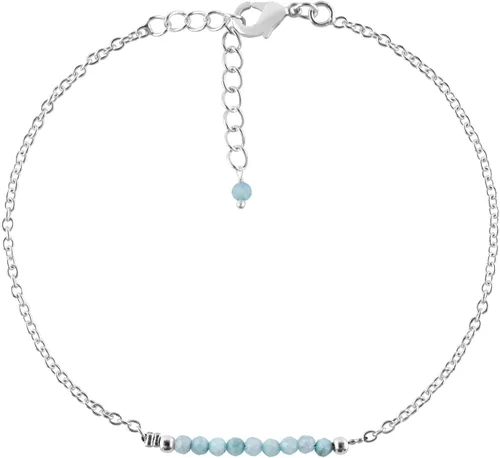 Miniatura 58 de YANARA Pulsera de tobillo para mujer, piedra de nacimiento natural, cuentas de piedras preciosas, tobillera delicada hecha a mano de 9 pulgadas +