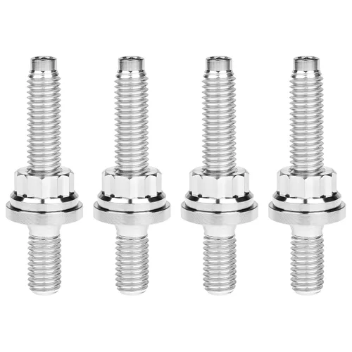 Miniatura 22 de Tornillo de titanio M8 M10x45 54 55 2.559 in paso 1.25 Kit de pernos de escape automotriz Kit tornillos, tuercas y arandelas Kit de 4 piezas