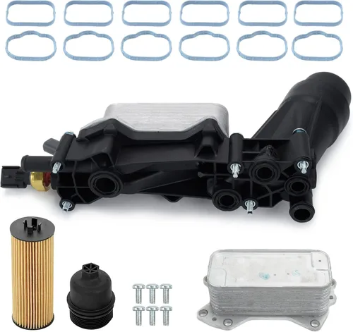 Miniatura 2 de MPLUS - Enfriador de aceite de motor y carcasa del filtro de aceite para Chrysler 2014-2017 200 V6 3.6L, 2014-2019 300 V6 3.6L, para Dodge 2014