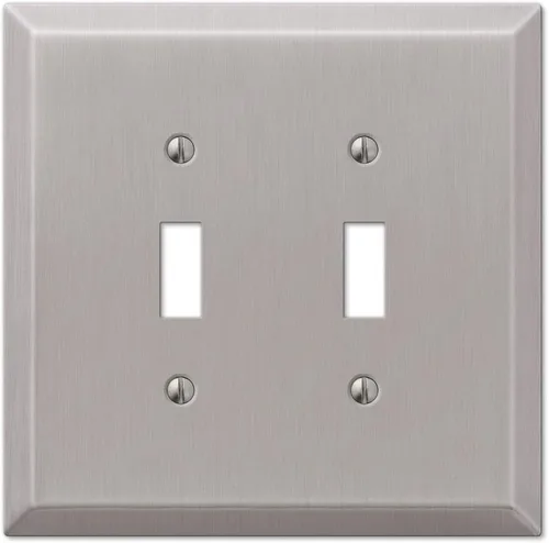 Miniatura 6 de Colester Direct - Placa de pared de níquel satinado para interruptor de pared, cubierta de tomacorriente GFI, acabado mate de níquel satinado